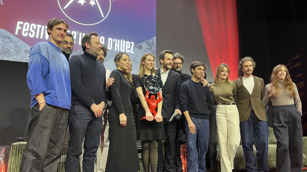 toute l'équipe du film De la Comédie Française avec le jury du festival de l'alpe d'huez