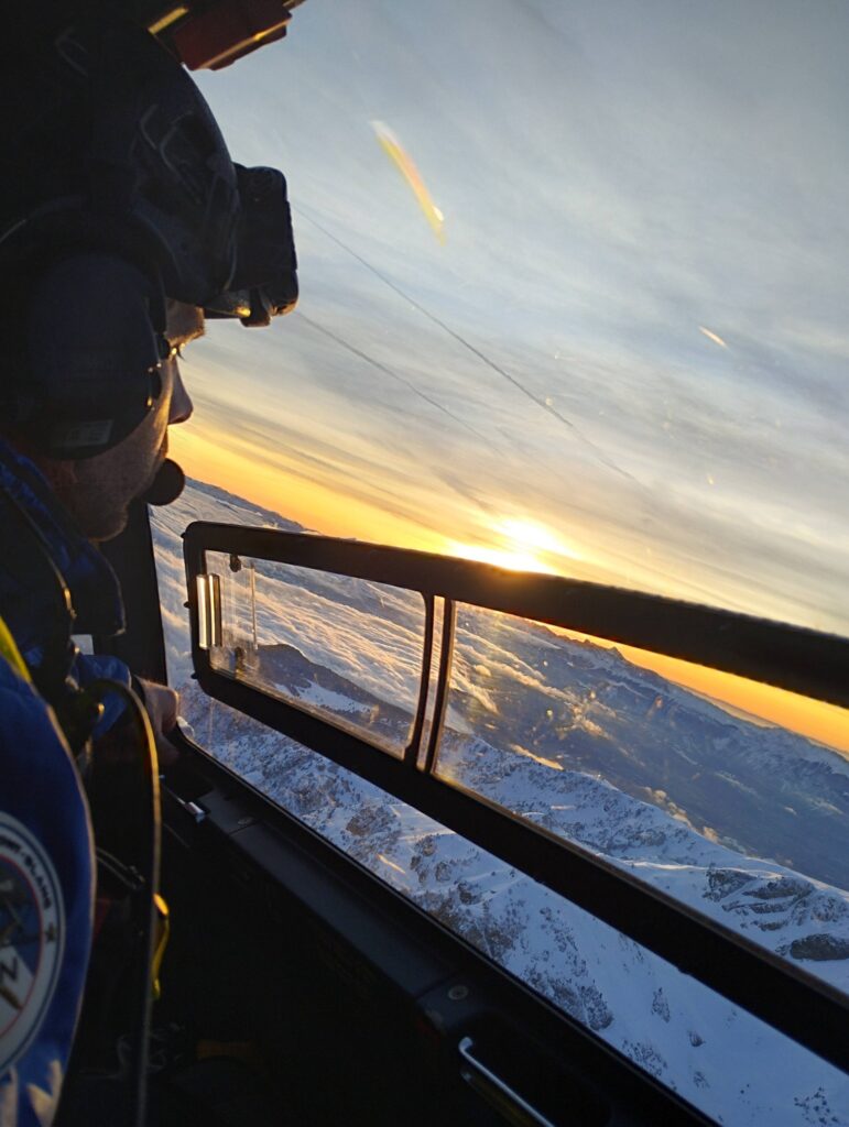 Hélicoptère au dessus de la Chartreuse