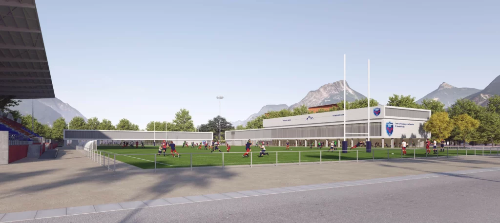 le projet de futur centre de performance et académie du rugby au FCG, stade Lesdiguières