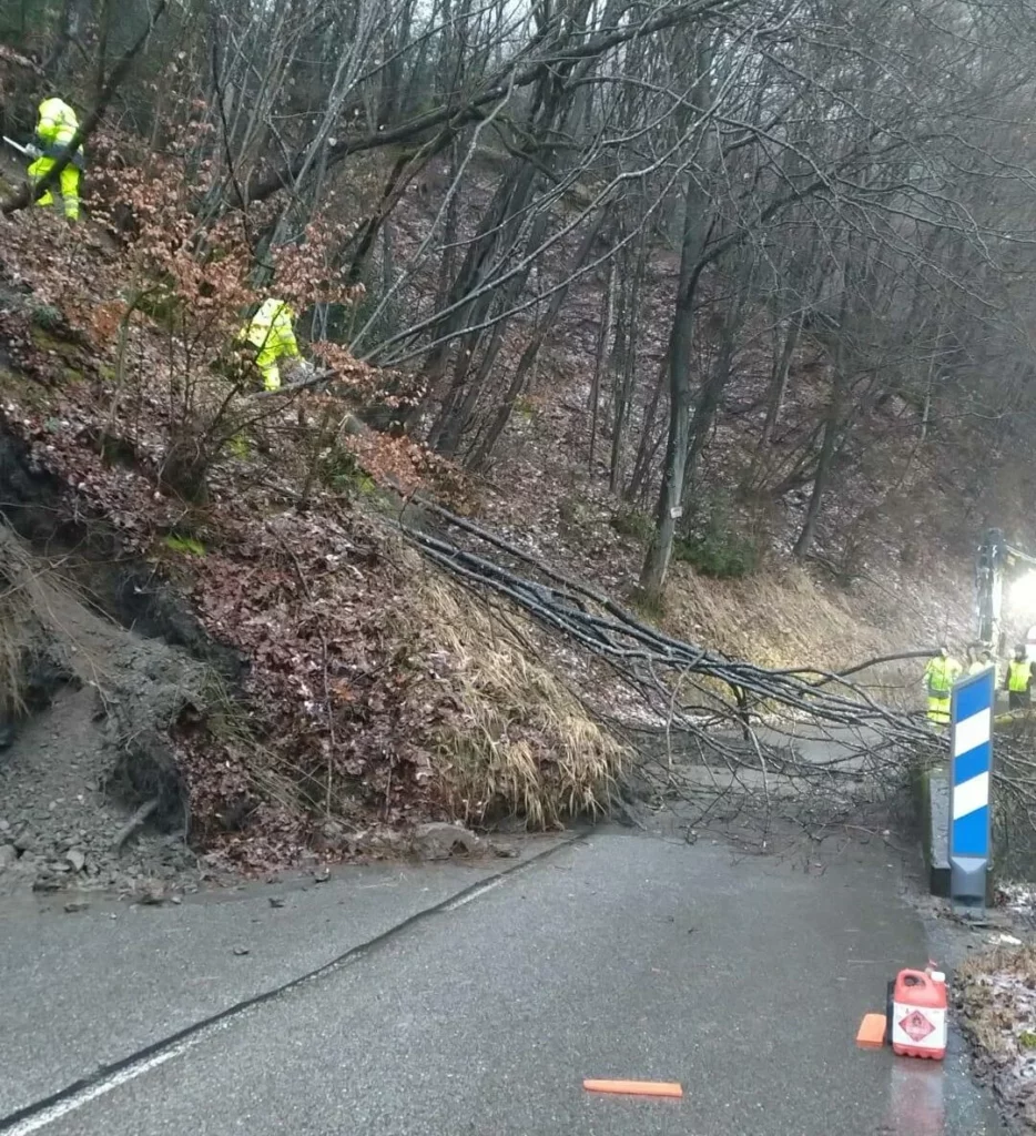 eboulement sur la route du Gua le 17/02/26