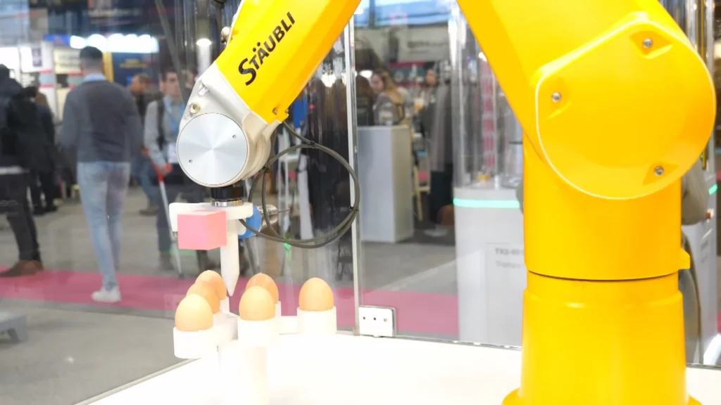 robot Stäubli techfest oeuf
