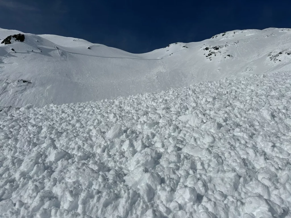 avalanche de la Jasse - cassure et coulée