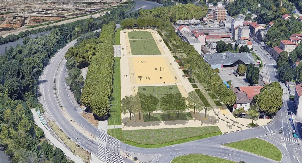 projet Esplanade vue d'en haut