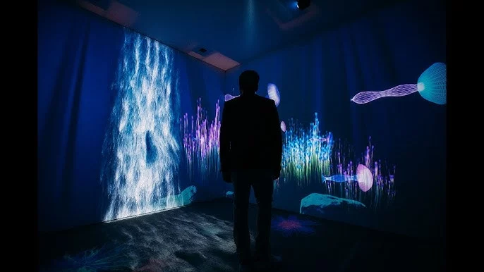 A l'intérieur du Cube pour la performance Sensoria qui mêle graphisme, odeurs et émotions