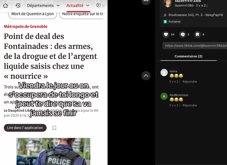 Menaces sur tik tok contre Franck Longo