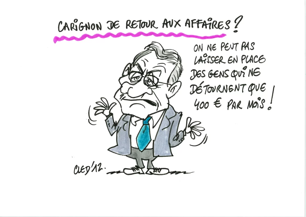 Dessin - Carignon retour aux affaires