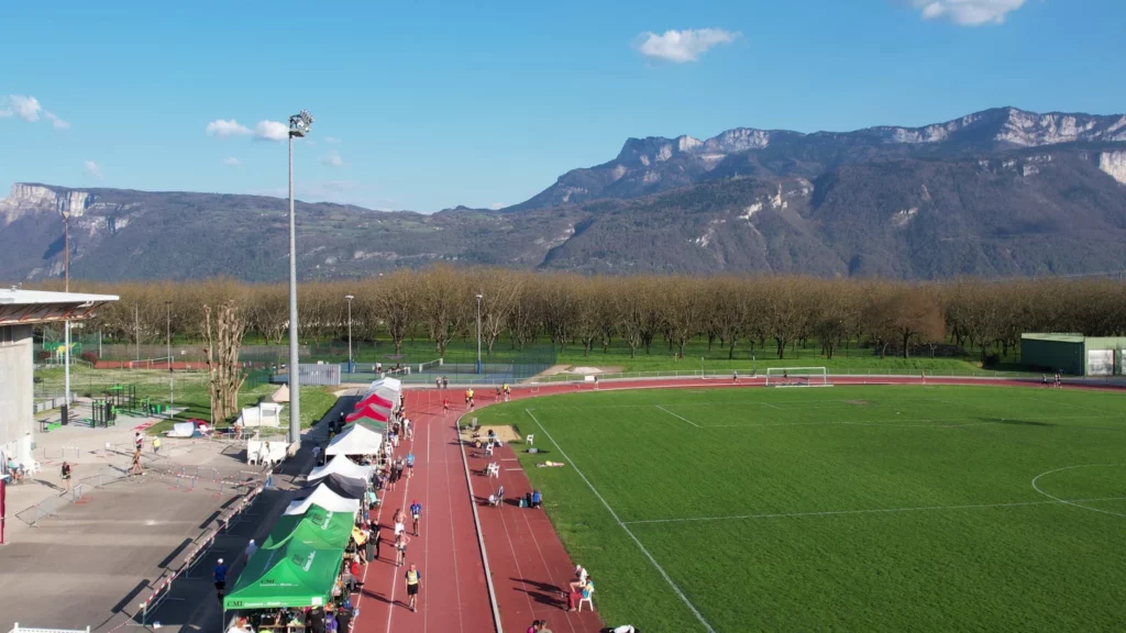 Le site des 24 heures de l'Isère à Tullins, vue aérienne