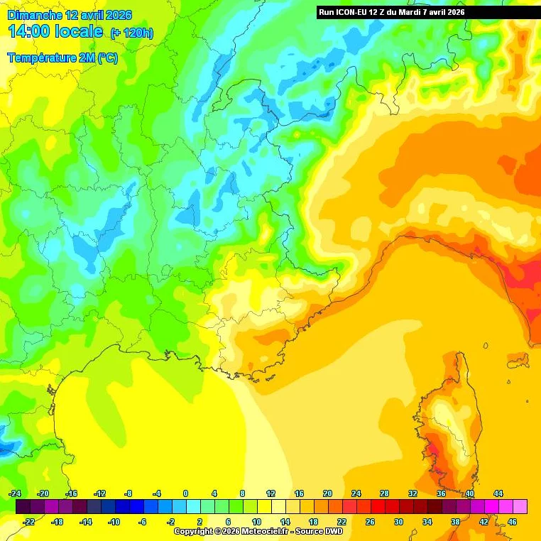 températures le 12 avril