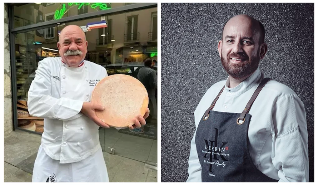 Le fromager Bernard Mure-Ravaud et le chef Laurent Azoulay