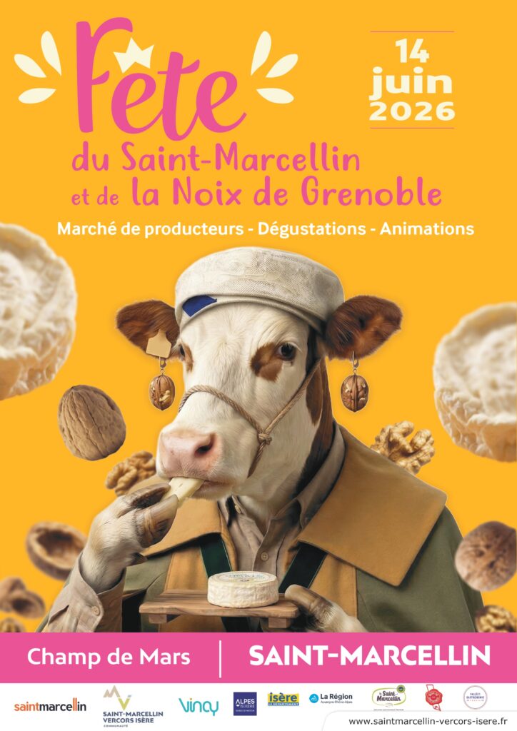 Affiche de la 3e fête du saint-Marcellin et de la Noix de Grenoble