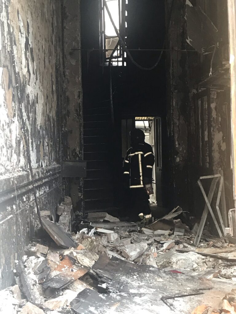 incendie salon de Coiffure rue Condorcet