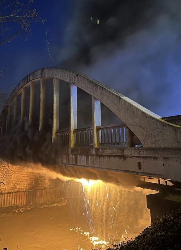 incendie du pont de Brignoud