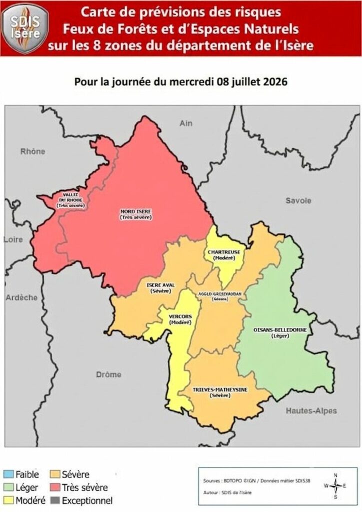 carte feux de forêts 