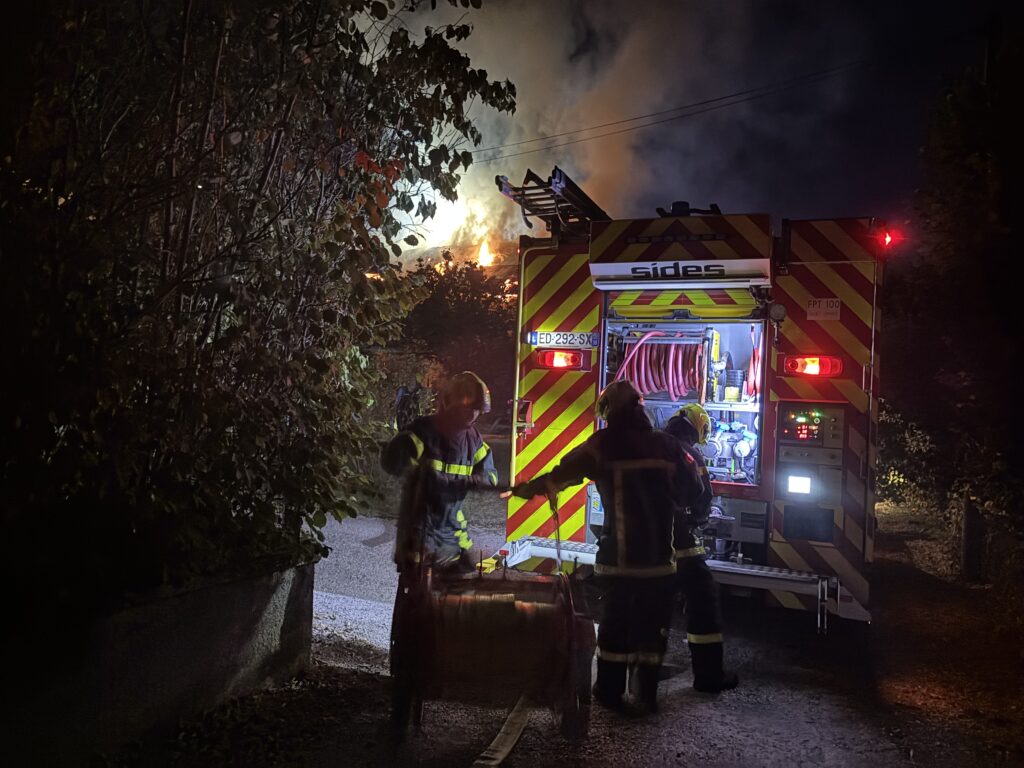 pompiers incendie bernin