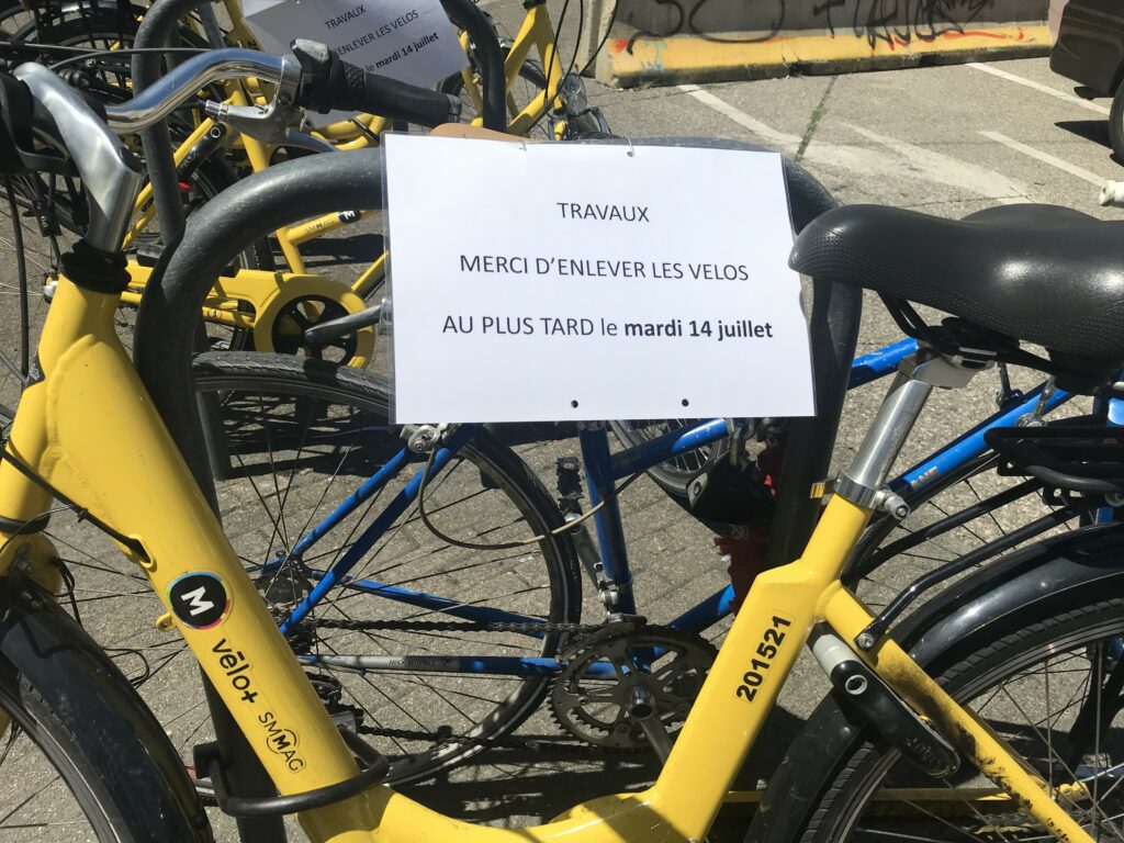 vélo travaux chrono