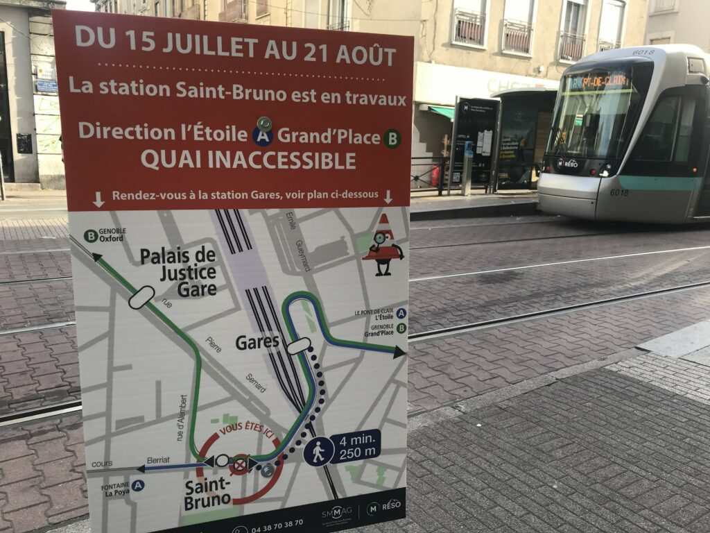 travaux arret tram st bruno juillet 2026