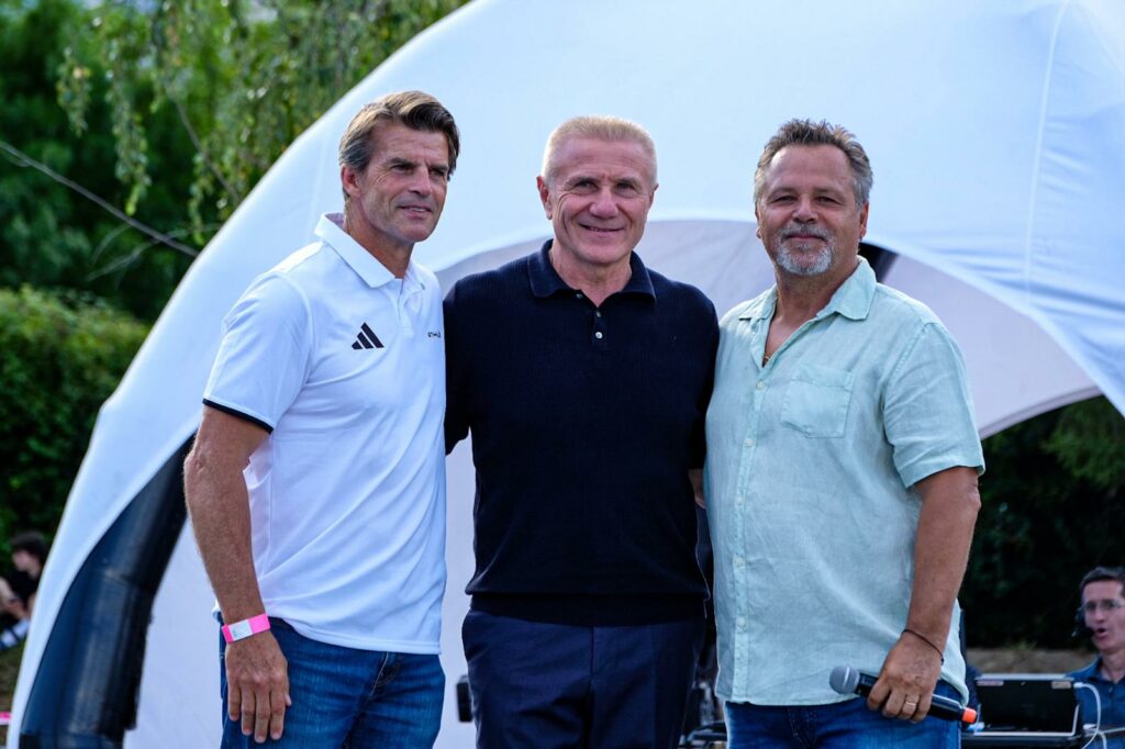 Jean Galfione, Sergueï Bubka, Philippe Collet au meeting Perche des Alpes