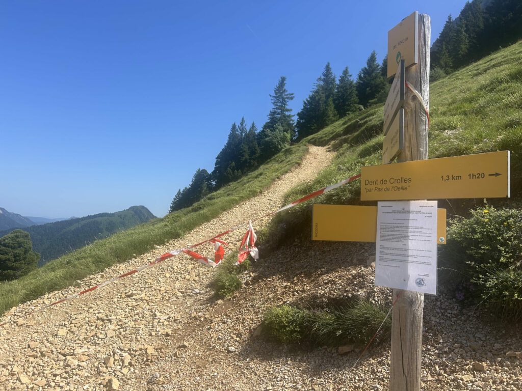 accès trou du glaz dent de crolles éboulement