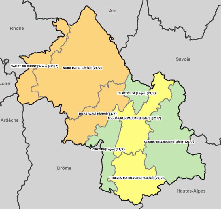 Carte feux forêt