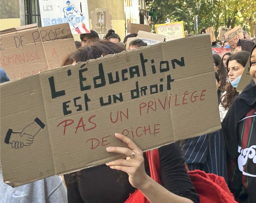 pancarte manif lycéens