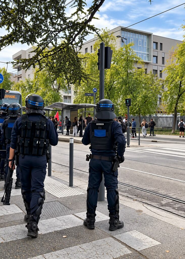 police intervention lycée