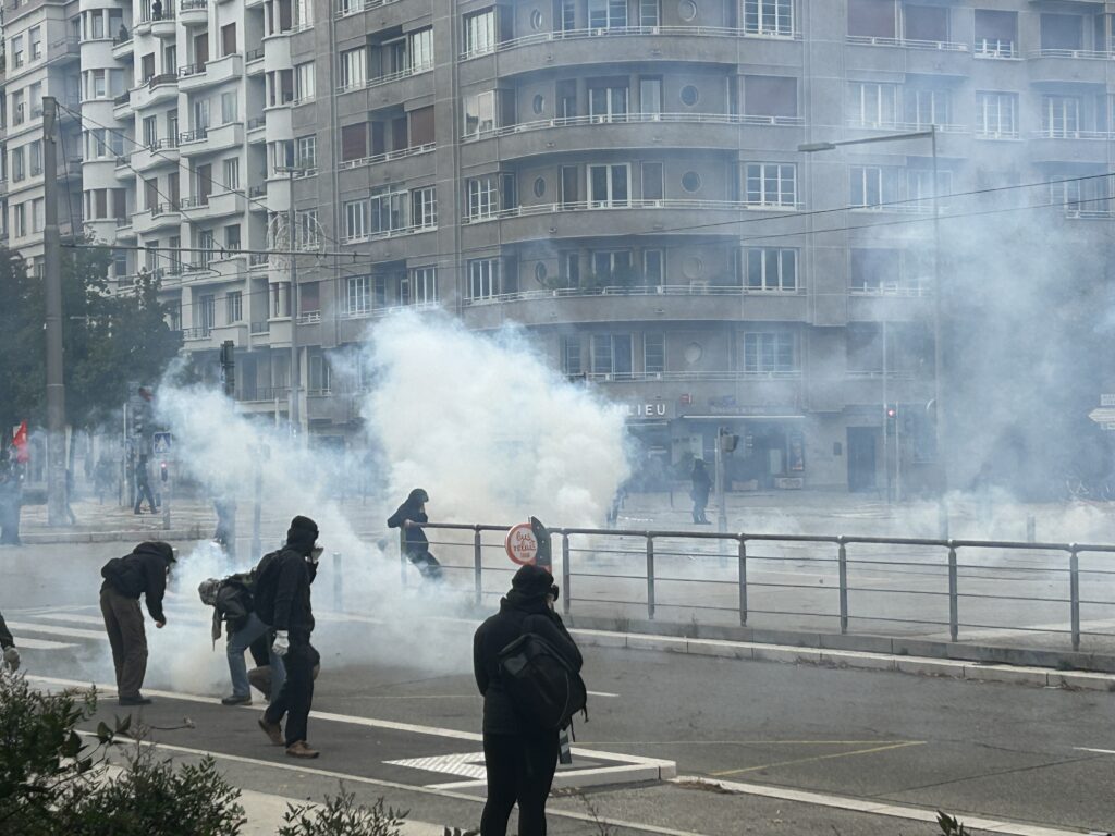 manif 24 octobre affrontements lacrymo