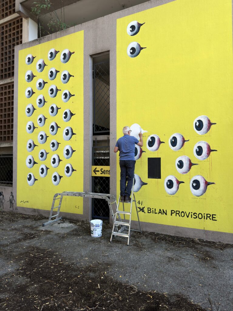 rochette peint un oeil grenoble street art