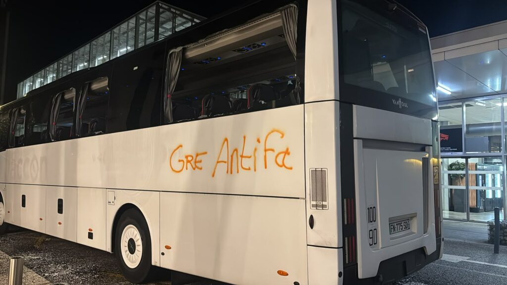 bus du RN attaqué